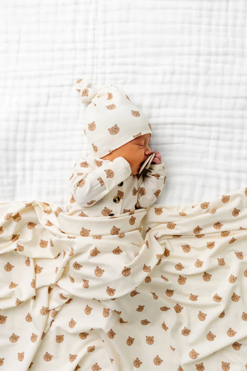 Teddy Knotted Gown - Newborn/3 Month