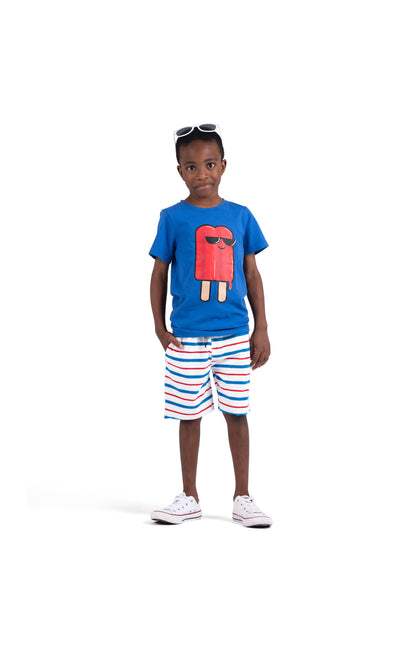 CAMP SHORTS - RED, WHITE & BLUE
