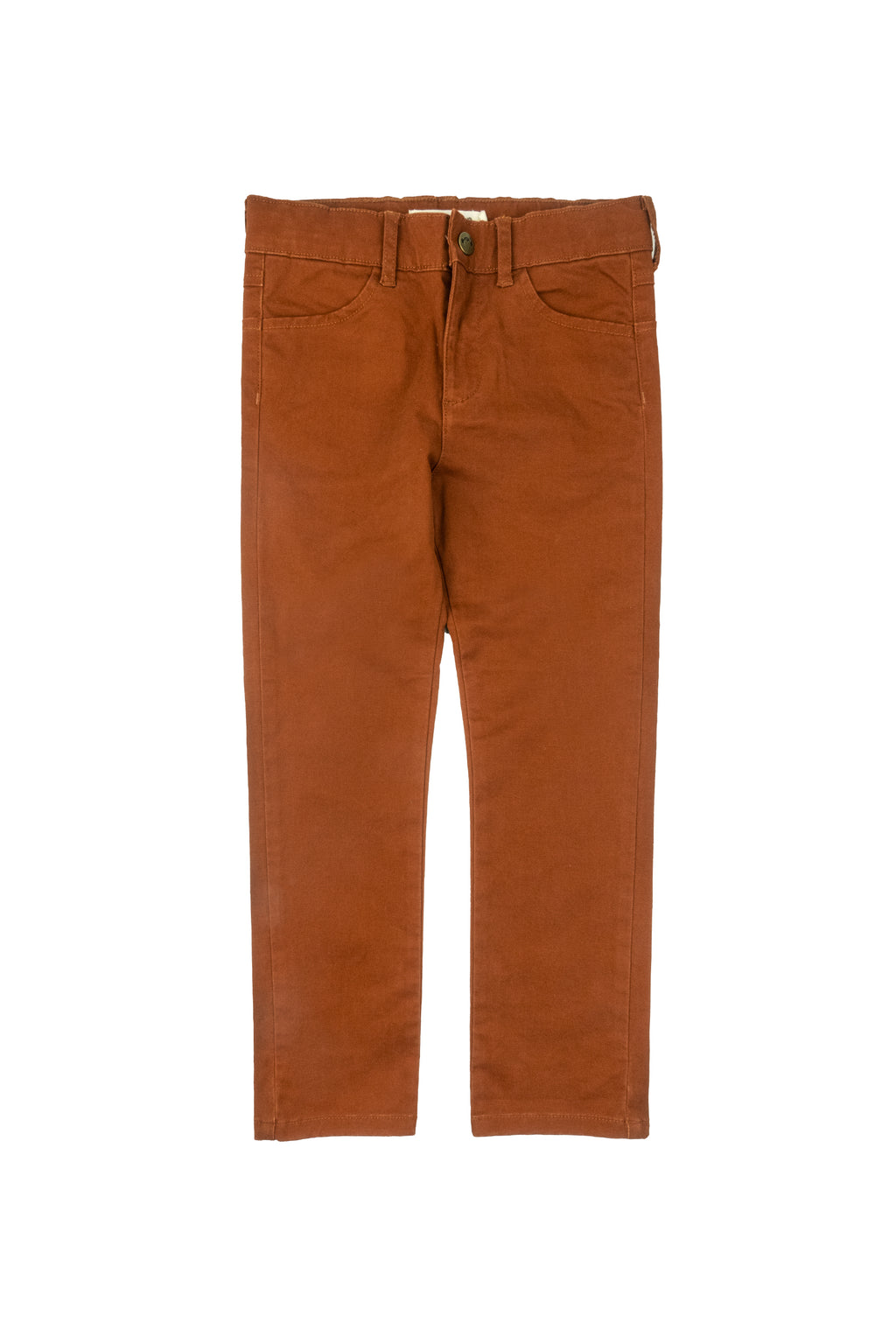 SKINNY TWILL PANT - TERRACOTTA