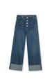 wide leg cuffed jean