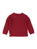 Waffle Knit Long Sleeve Crew Neck Shirt - Dark Cherry