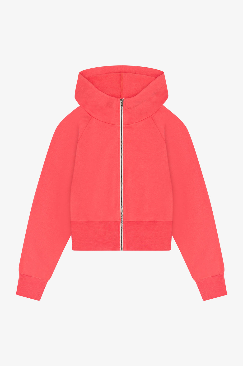 FRENCH TERRY ZIP HOODIE - WATERMELON