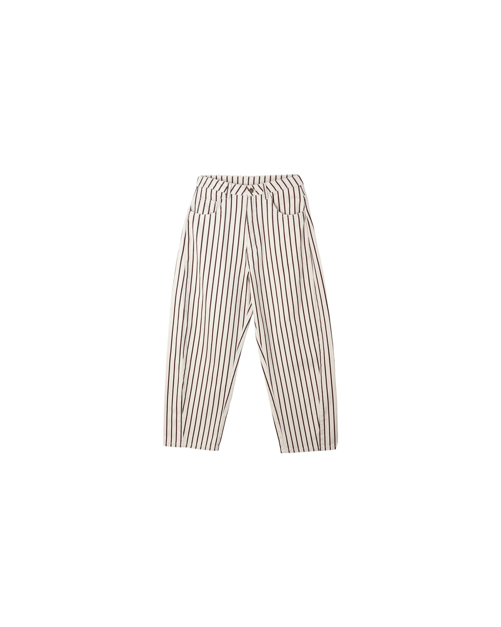 BARREL PANT || BURGUNDY PINSTRIPE