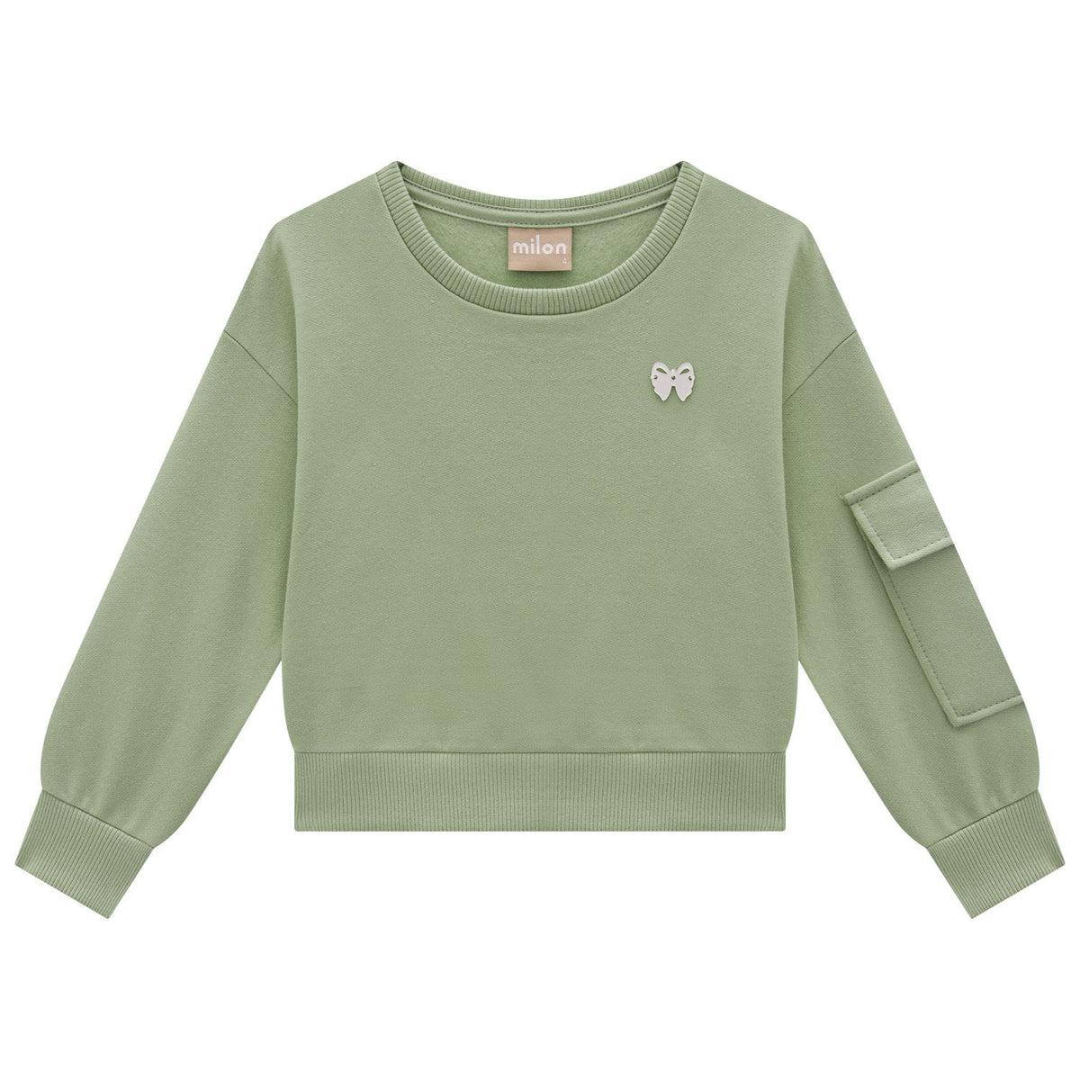 SWEATSHIRT CROPPED - WASABI GREEN