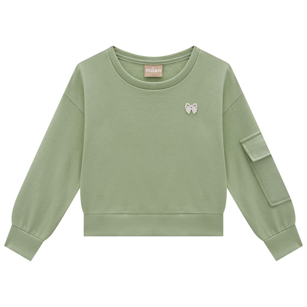 SWEATSHIRT CROPPED - WASABI GREEN