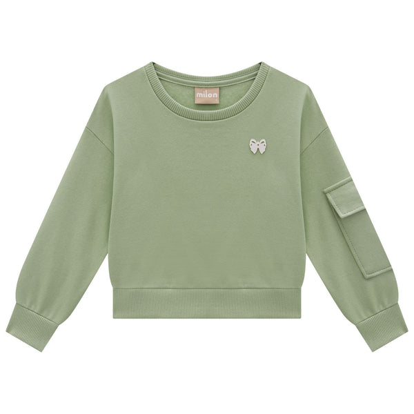 SWEATSHIRT CROPPED - WASABI GREEN