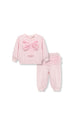 Tulle Bow Sweatshirt & Ruffle Sweatpants Set