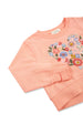 Kids' Flower Embroidered Heart Sweatshirt & Knit Cargo Pants Set