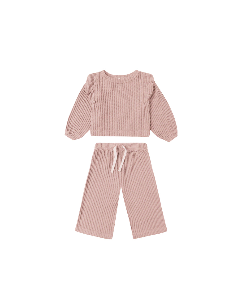 RUFFLE COZY SET || ROSE