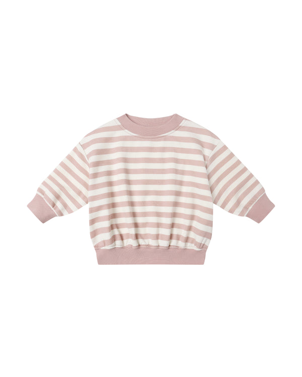 RELAXED SWEATSHIRT || PINK STRIPE