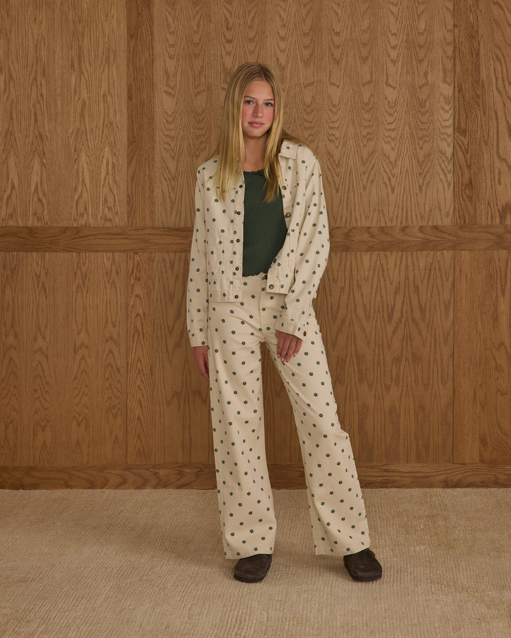 BAGGY WIDE LEG DENIM || MINI DAISY - TEEN