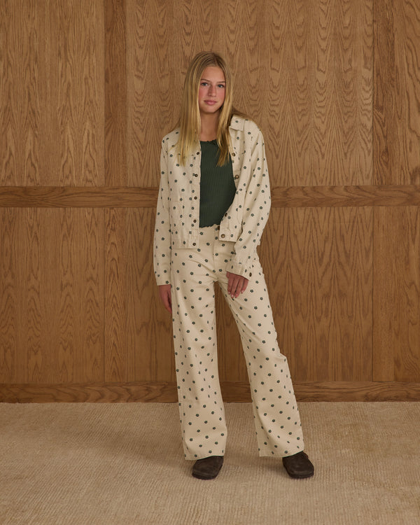 BAGGY WIDE LEG DENIM || MINI DAISY - TEEN