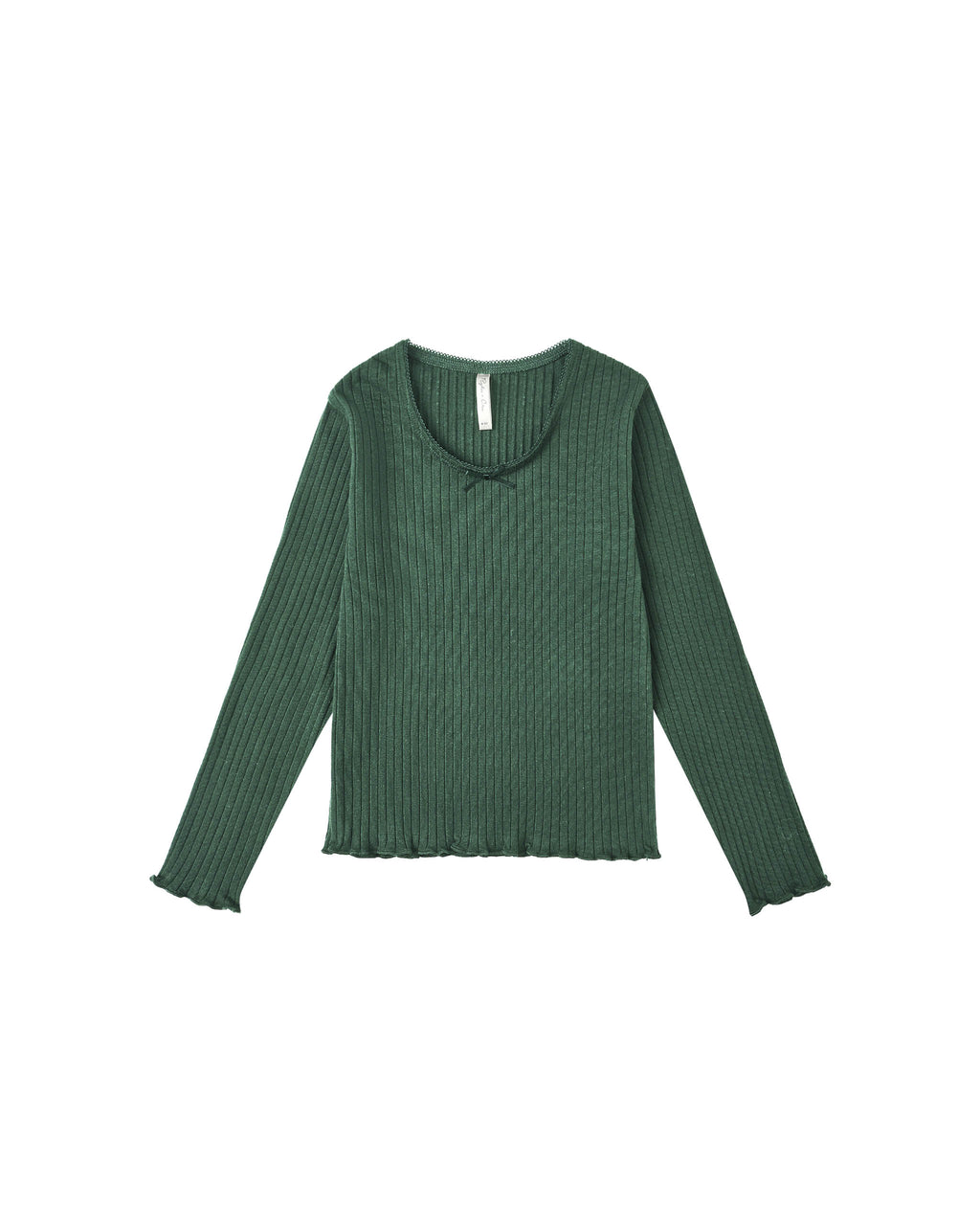 RIBBED LONG SLEEVE || GREEN