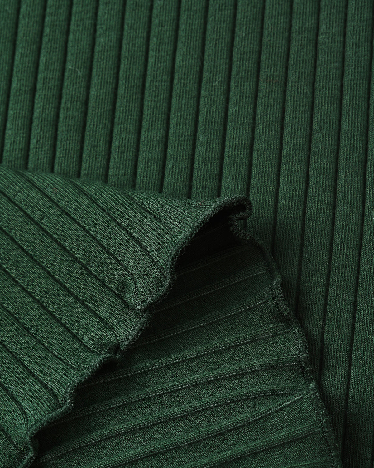 RIBBED LONG SLEEVE || GREEN