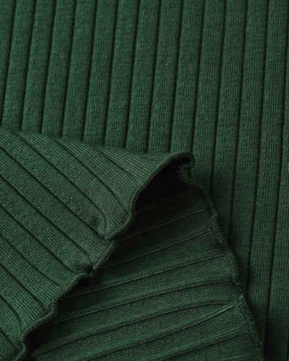 RIBBED LONG SLEEVE || GREEN