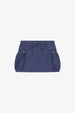 RIMA COTTON UTILITY SKIRT - Indigo Storm