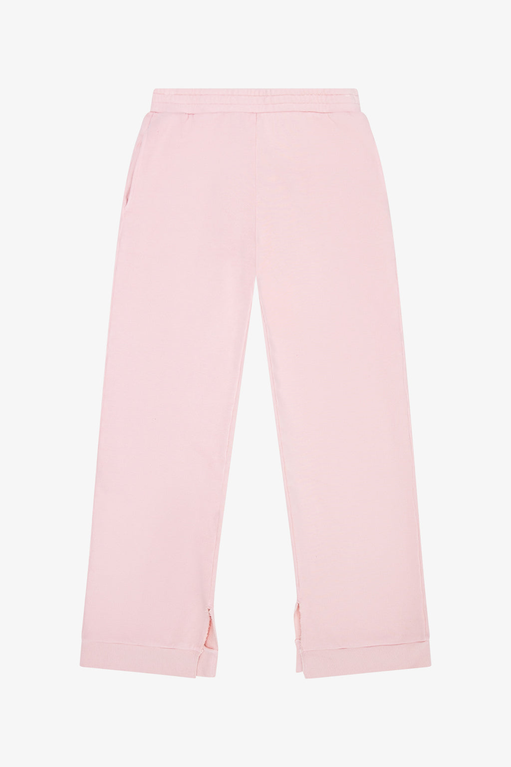 COTTON FLEECE SPLIT HEM POCKET PANT - Pink Moscato
