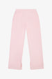 COTTON FLEECE SPLIT HEM POCKET PANT - Pink Moscato