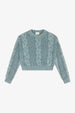CABLE KNIT SWEATER - ACID SEAFOAM