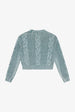 CABLE KNIT SWEATER - ACID SEAFOAM