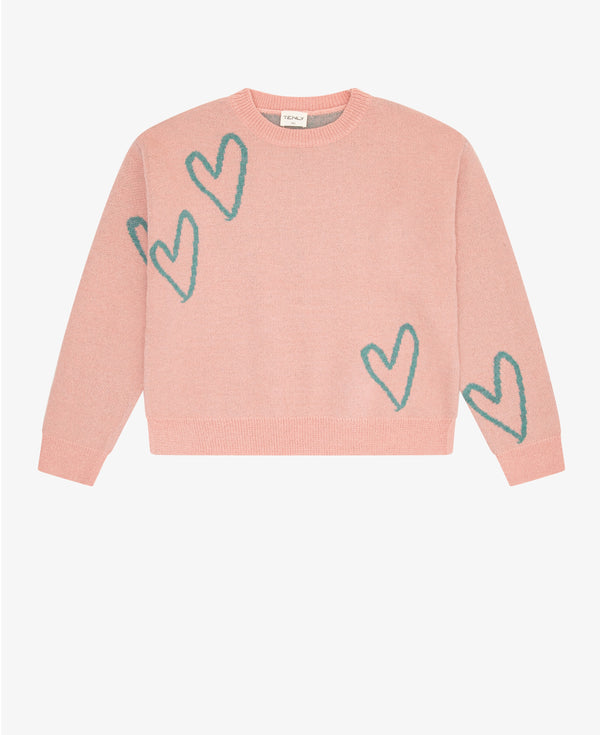 BOXY 'HEARTS' SWEATER