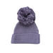 Knit Pom Hat - PLUM