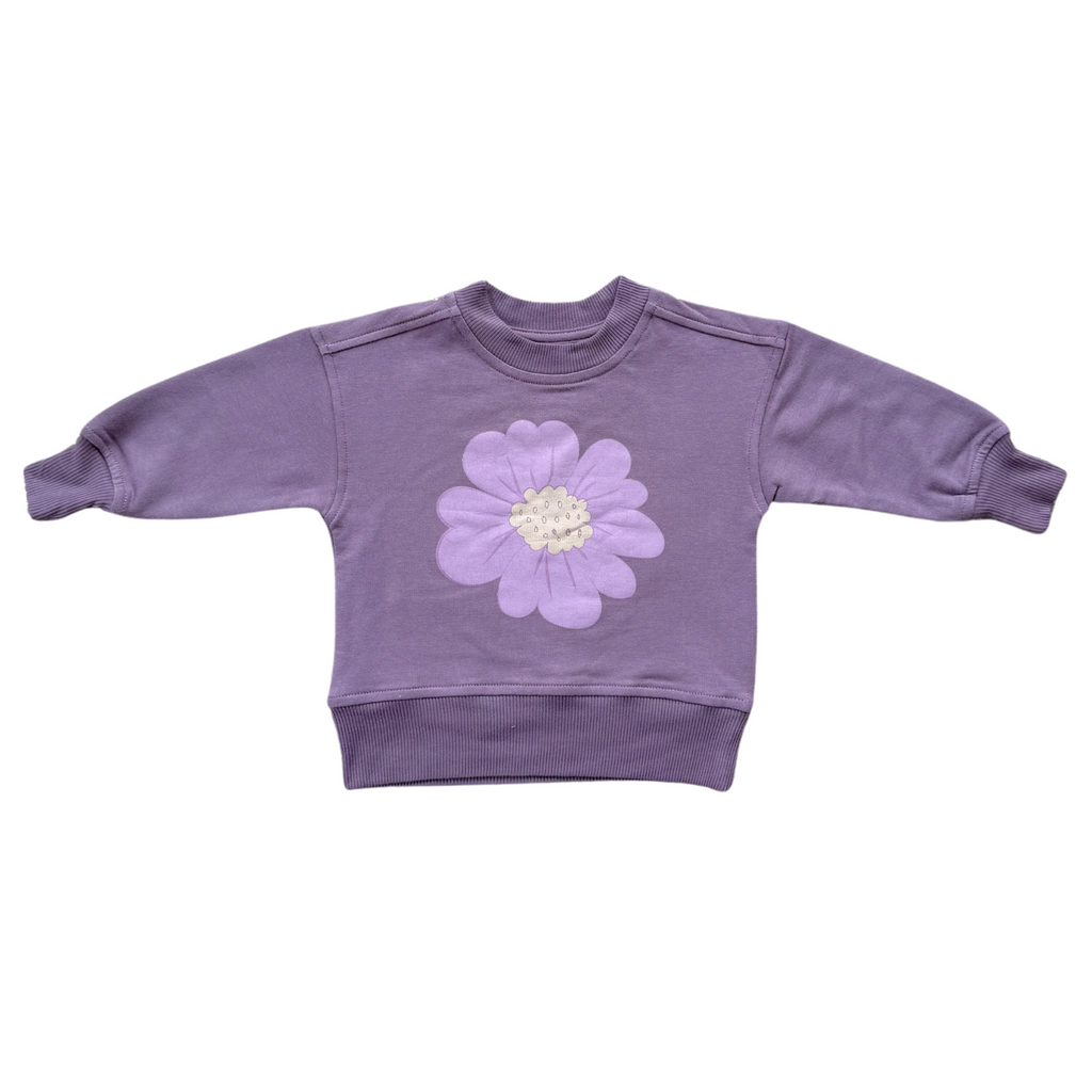 BOXY SWEATSHIRT - PLUM WILDFLOWER