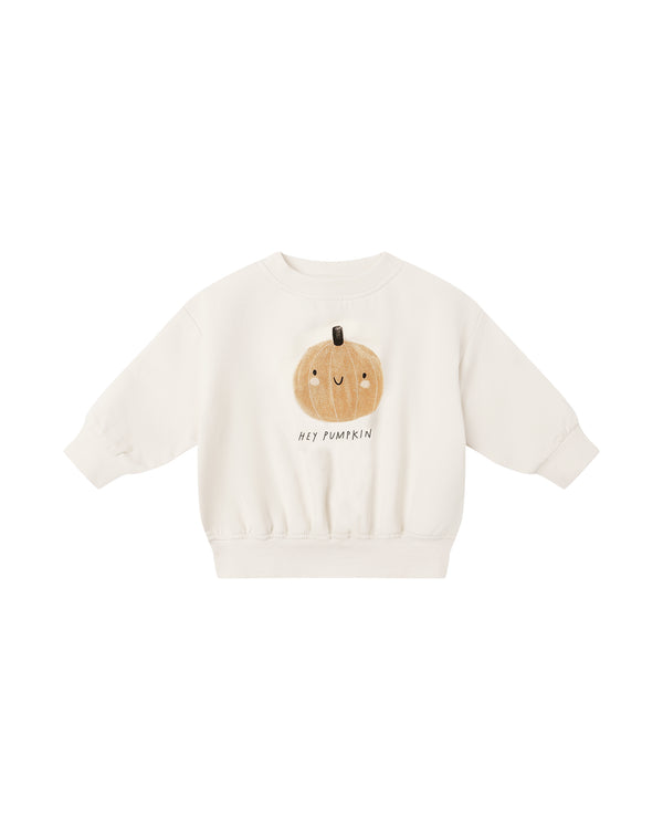 RELAXED FLEECE SWEATSHIRT || PUMPKIN