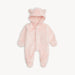 Pink Blossom Minky Bear Footie