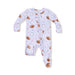 Touchdown Time - Lavender  2 Way Ruffle Zipper Footie