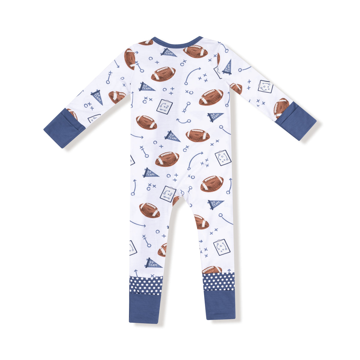 Touchdown Time - Navy  Convertible Romper