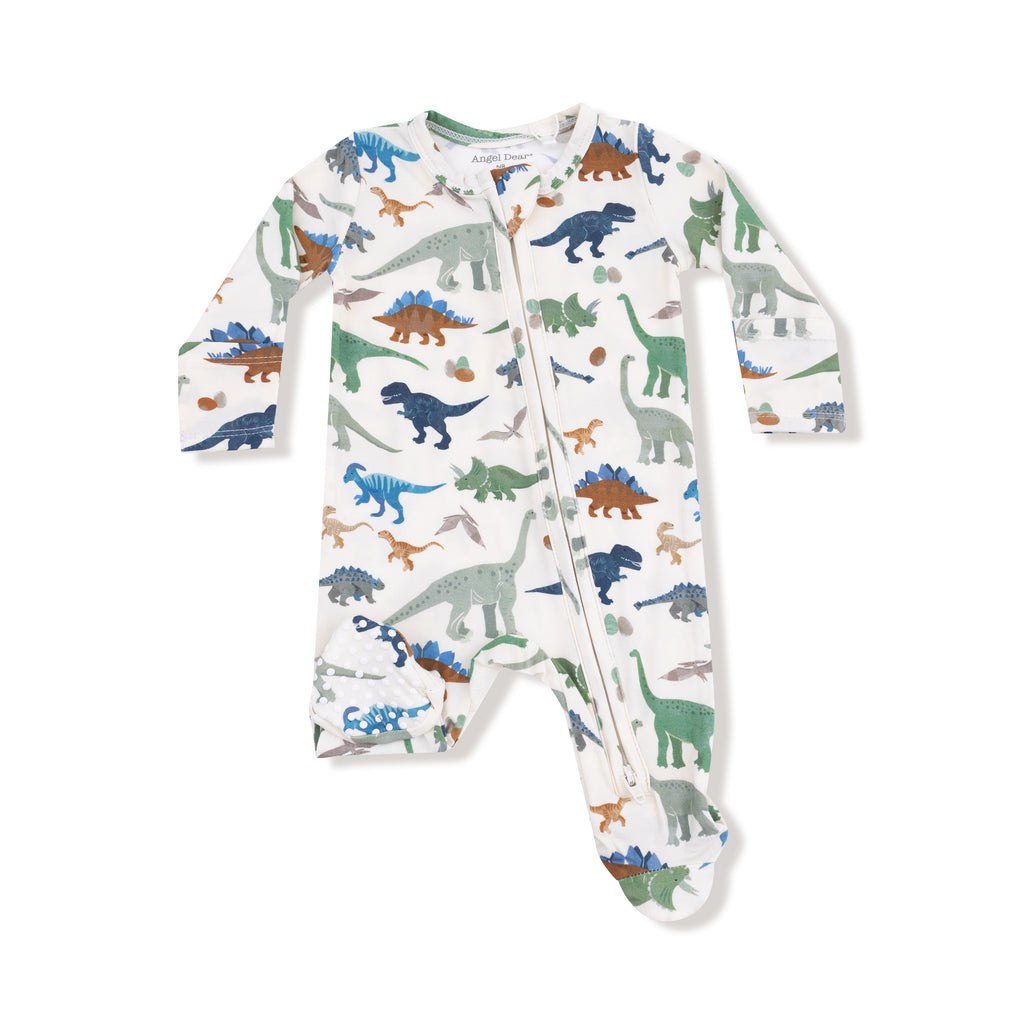 Washy Dinos  2 Way Zipper Footie