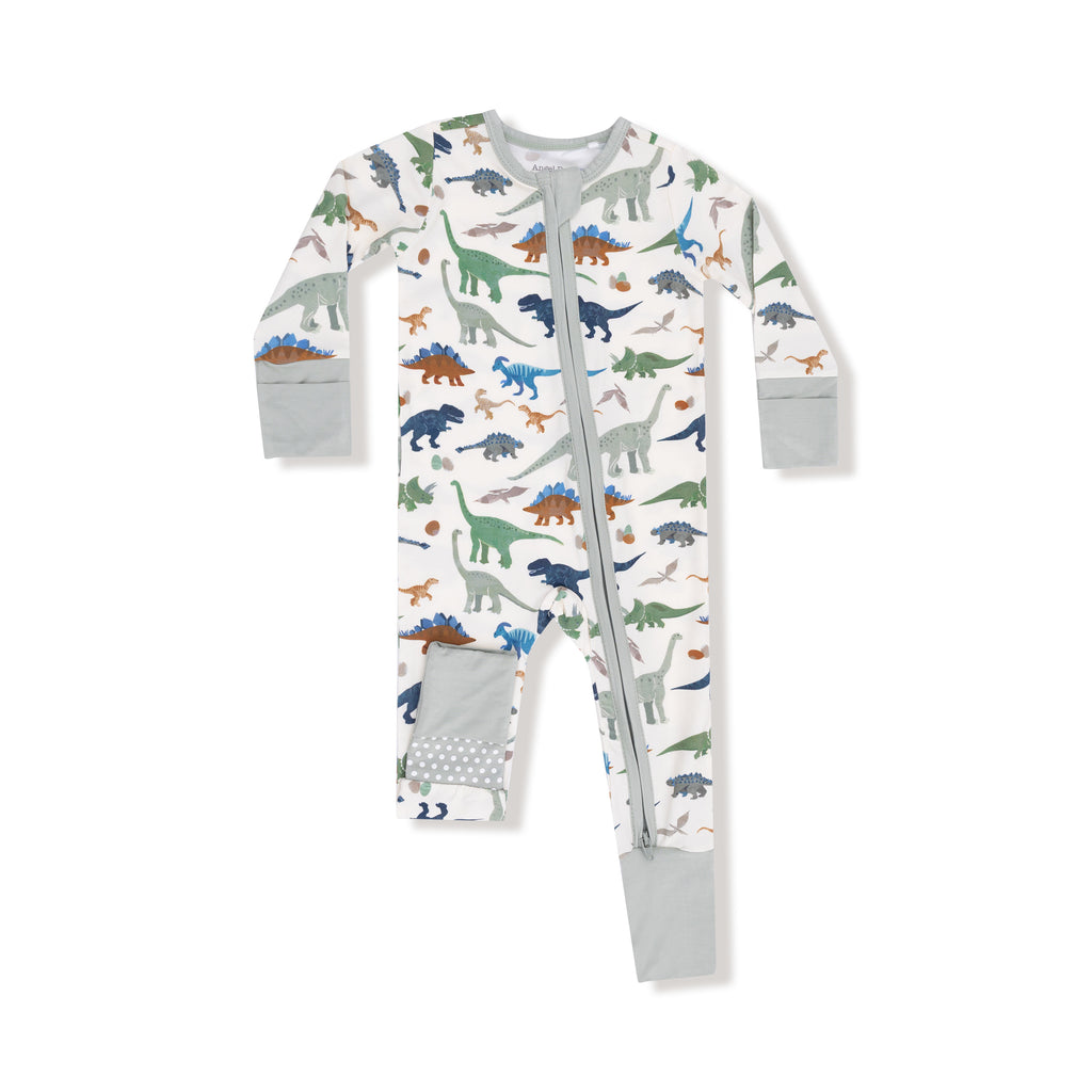 Washy Dinos - 2 Way Zipper Romper