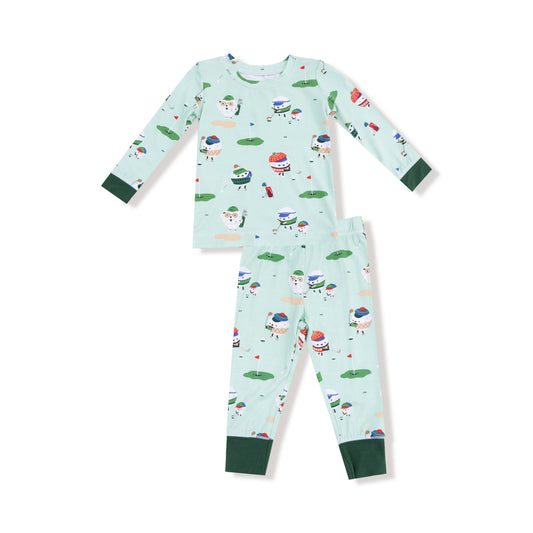 Golf Pros - Green -l/s Loungewear Set