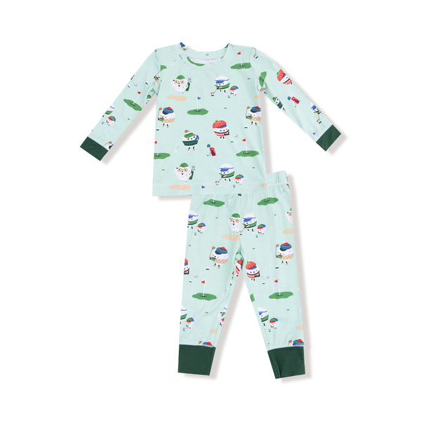 Golf Pros - Green -l/s Loungewear Set