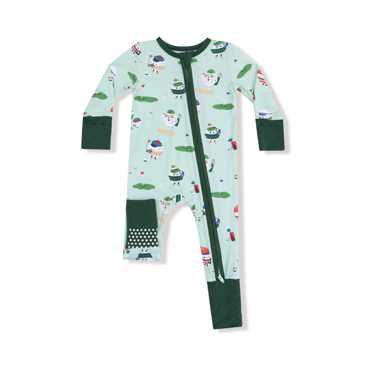 Golf Pros - Green - Way Zipper Romper