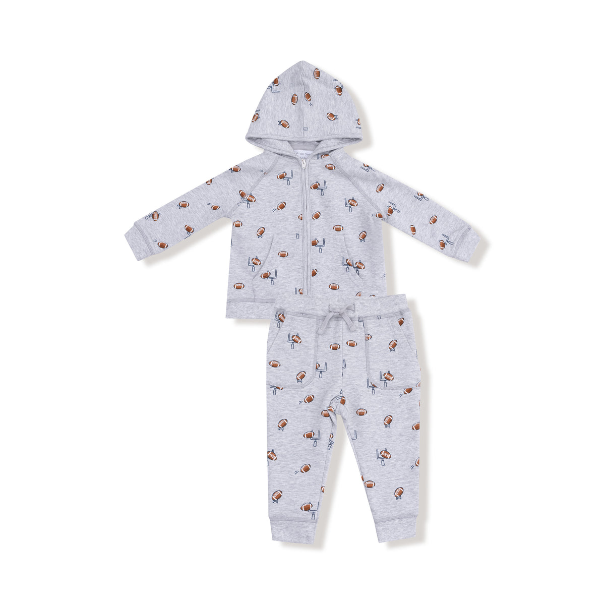 Football Field Goal  Zip Hoodie and Jogger Set