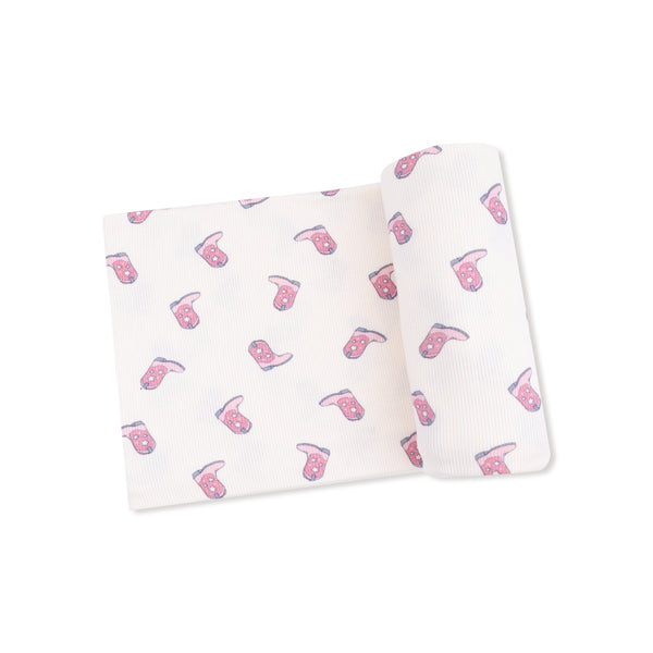 Petite Cowgirl Boots  Swaddle Blanket