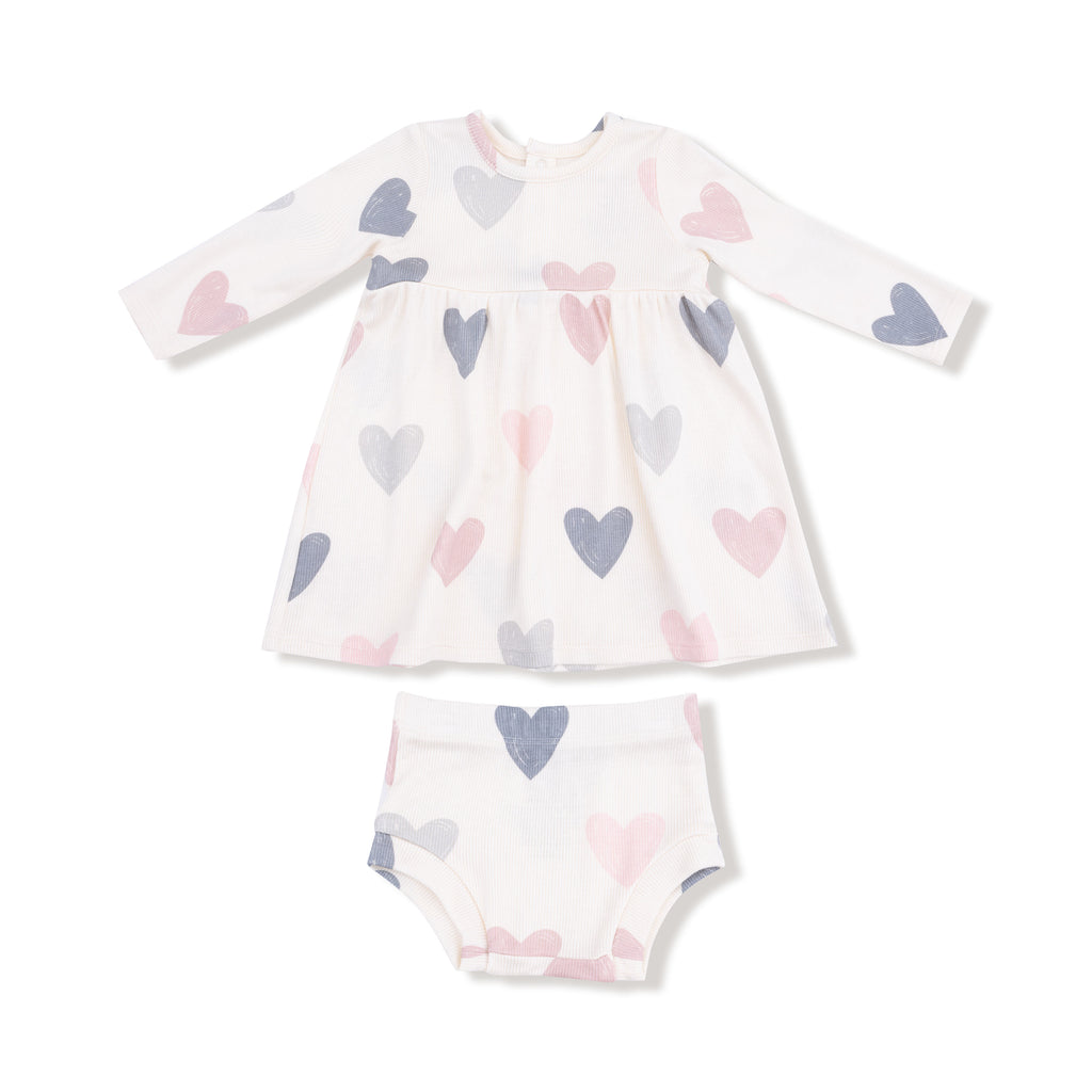Hearts  Simple Dress + Bloomer