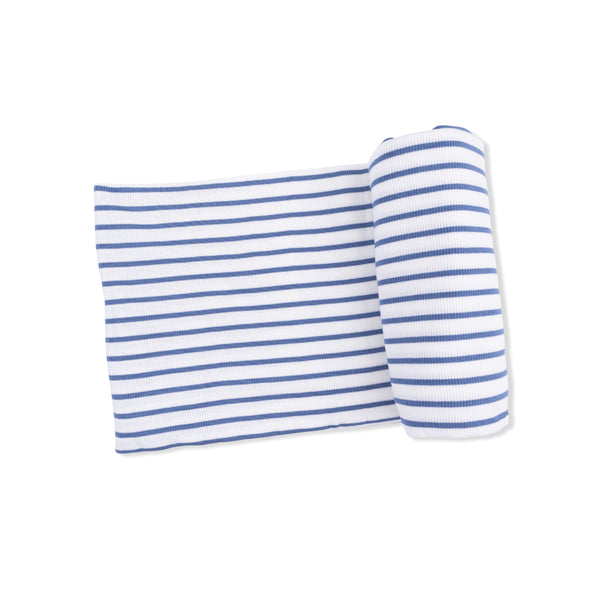 Navy Stripe  Swaddle Blanket