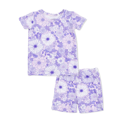 Lacy Lavender Floral  Loungewear Short Set