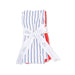 Baseball Stripe  2 Ply Blanket with Binding