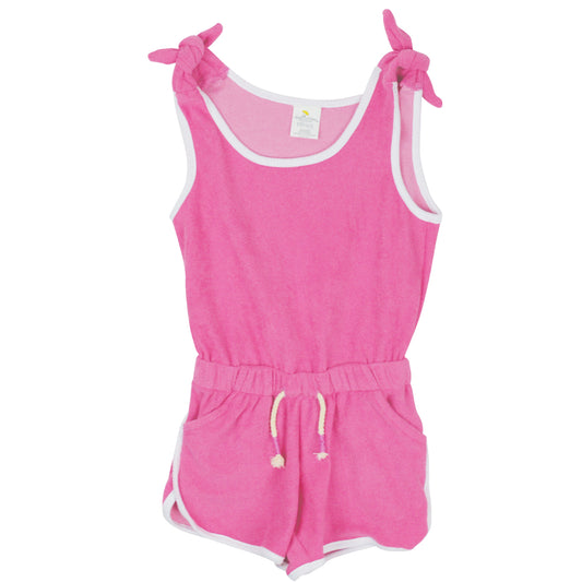 Pink Terry Girls Active Romper 3-14