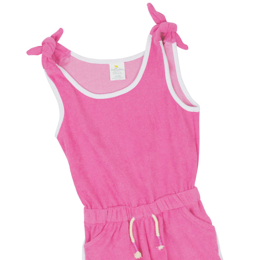 Pink Terry Girls Active Romper 3-14