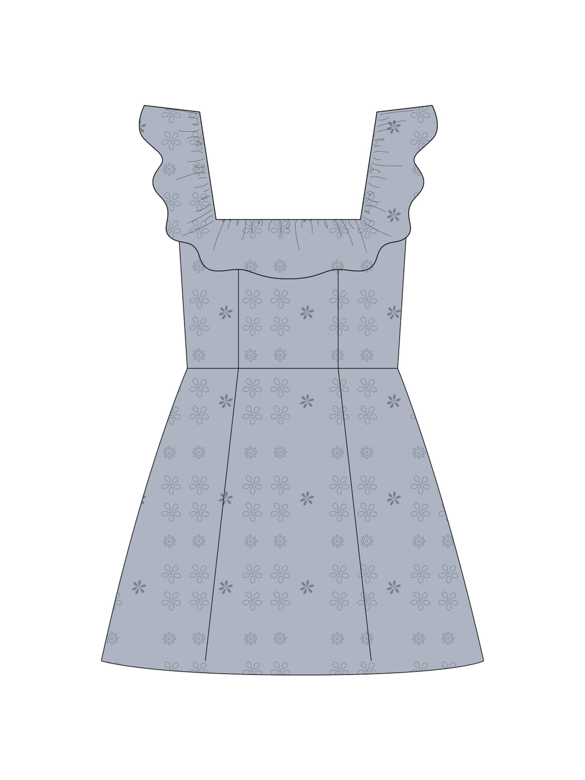 TEEN BIANCA MINI DRESS PERIWINKLE