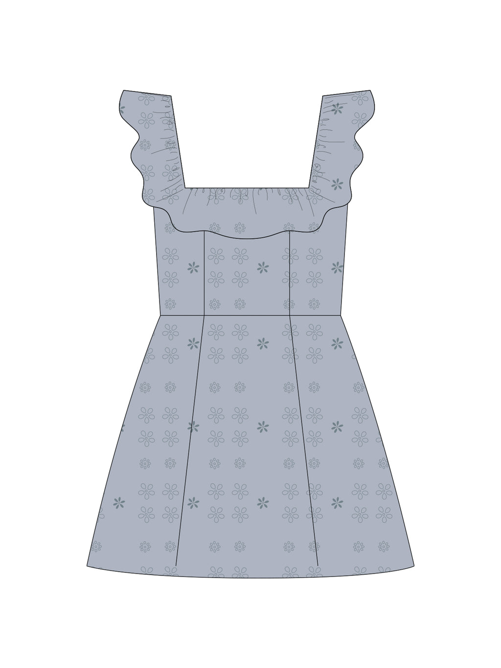 TEEN BIANCA MINI DRESS PERIWINKLE