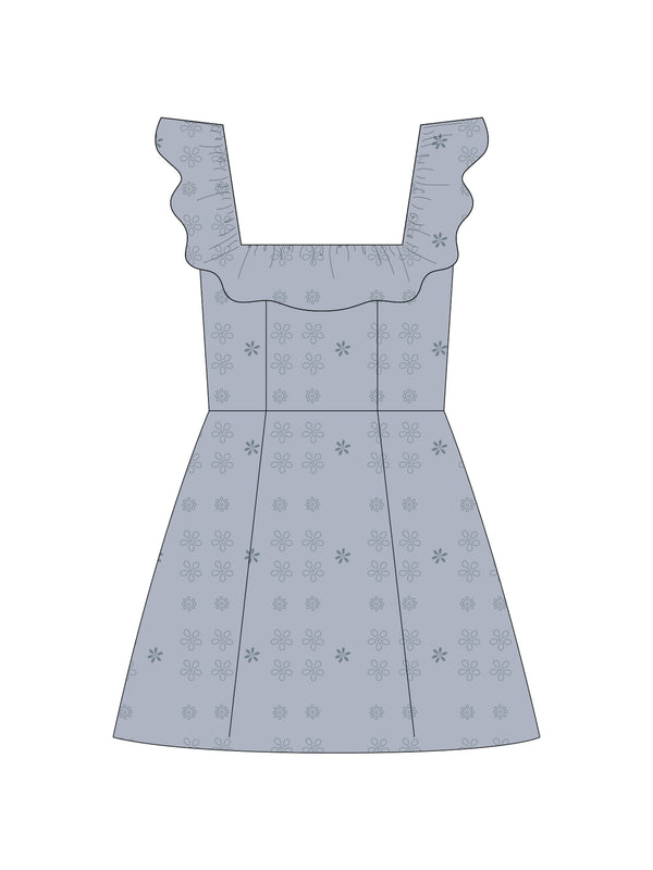 TEEN BIANCA MINI DRESS PERIWINKLE
