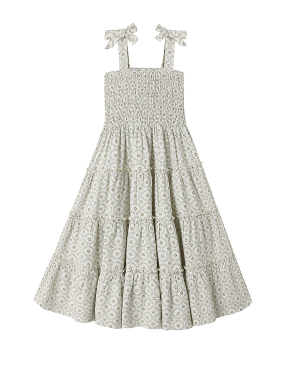 TAYLOR DRESS GREEN FLEUR