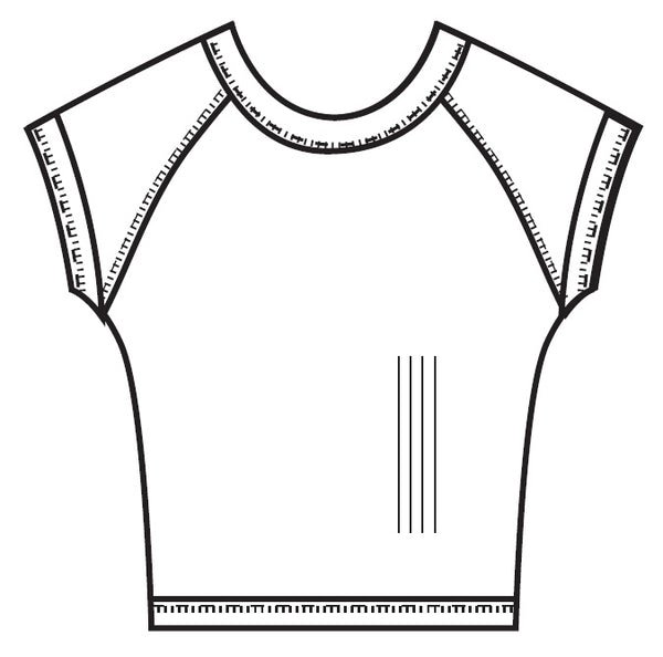 RIB ATHLETIC RAGLAN TEE - MINT FIZZ