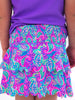 Active Tiered Flare Skort - NEON PAISLEY POP